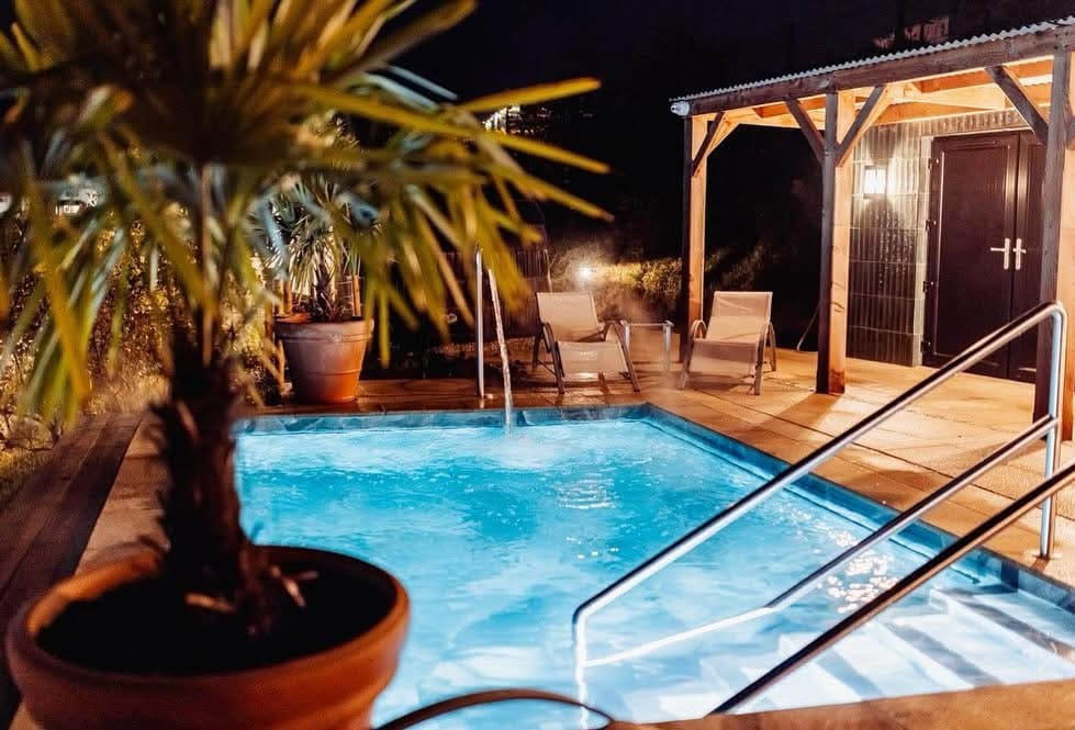 Outdoor Pool - Night View